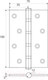 Миниатюра изображения товара Петля дверная Apecs 100x70x3-B4-Steel-cr (хром)