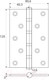 Миниатюра изображения товара Петля дверная Apecs 120x80-B4-Steel-cr (хром)