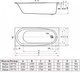 Миниатюра изображения товара Ванна акриловая Alba Spa Baline 160x70 (с ножками и экраном)