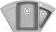 Миниатюра изображения товара Мойка кухонная GRANULA GR-9001 (алюминиум)