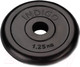 Миниатюра изображения товара Диск для штанги Indigo Sport IN122 (1.25кг, черный)