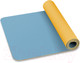 Миниатюра изображения товара Коврик для йоги и фитнеса Indigo Sport TPE IN106 (желтый/голубой)
