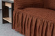 Миниатюра изображения товара Чехол на 3-х местный диван Софатэкс Люкс ПО-1 с оборкой / 00853 (шоколад)