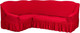 Миниатюра изображения товара Чехол на угловой диван Софатэкс Люкс ПО-2 с оборкой / 00860 (бордовый)