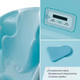 Миниатюра изображения товара Ванночка детская Kidwick Лайнер / KW230206 (с термометром, голубой/темно-голубой)
