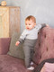 Миниатюра изображения товара Костюм для малышей Amarobaby Pure Love Double / AB-OD21-PLD11/20-74 (серый, р. 74)