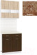Миниатюра изображения товара Комплект кухонных модулей Кортекс-мебель Корнелия Экстра 80р1ш (дуб сонома/венге/мадрид)
