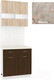 Миниатюра изображения товара Комплект кухонных модулей Кортекс-мебель Корнелия Экстра 80р1ш (дуб сонома/венге/марсель)