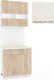 Миниатюра изображения товара Комплект кухонных модулей Кортекс-мебель Корнелия Экстра 80р1ш (дуб сонома/королевский опал)