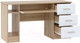 Миниатюра изображения товара Письменный стол Памир ПКС-4 (дуб сонома/белый глянец)