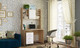 Миниатюра изображения товара Письменный стол Памир ПКС-9 (дуб сонома/белый глянец)