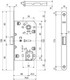 Миниатюра изображения товара Защелка врезная с фиксацией AGB WC Polaris магнитная (матовый хром)