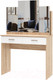 Миниатюра изображения товара Туалетный столик с зеркалом Памир Беатрис (дуб сонома/белый глянец)