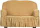 Миниатюра изображения товара Чехол на 2-х местный диван Софатэкс Стандарт ПО-4 с оборкой / 01135 (песок)
