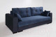 Миниатюра изображения товара Диван KRONES Цезарь (велюр/искуственная замша, синий/черный)
