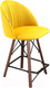 Миниатюра изображения товара Стул барный Sheffilton SHT-ST35-1/S80-1 (имперский желтый/темный орех/черный)