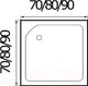 Миниатюра изображения товара Душевой поддон Wemor 80/24 S