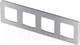 Миниатюра изображения товара Рамка для выключателей и розеток Legrand Inspiria 673962 (алюминий)
