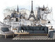 Миниатюра изображения товара Фотообои листовые Citydecor Акварельный Париж (300x254)