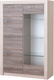 Миниатюра изображения товара Шкаф с витриной Памир Октава 1В1С (дуб клабхаус серый)