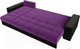 Миниатюра изображения товара Диван угловой Лига Диванов Дубай 88 левый / 105799 (микровельвет, фиолетовый/черный)
