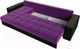 Миниатюра изображения товара Диван угловой Лига Диванов Дубай 88 левый / 105799 (микровельвет, фиолетовый/черный)