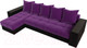 Миниатюра изображения товара Диван угловой Лига Диванов Дубай 88 левый / 105799 (микровельвет, фиолетовый/черный)
