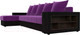 Миниатюра изображения товара Диван угловой Лига Диванов Дубай 88 левый / 105799 (микровельвет, фиолетовый/черный)
