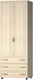 Миниатюра изображения товара Шкаф Премиум Гармония двухстворчатый с ящиками без зеркал (шимо светлый)