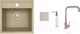 Миниатюра изображения товара Мойка кухонная со смесителем БелЭворс Rio + смеситель W4998-4 + дозатор L405-1 (темно-бежевый)