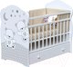 Миниатюра изображения товара Детская кроватка VDK Funny Bears маятник и ящик (белый)