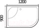 Миниатюра изображения товара Душевой поддон Wemor 120/90/24 R (асимметрия)