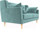 Миниатюра изображения товара Диван Лига Диванов Брайтон 281 2-х местный / 108915 (велюр, бирюзовый)