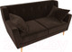Миниатюра изображения товара Диван Лига Диванов Брайтон 281 2-х местный / 108926 (микровельвет, коричневый)