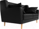 Миниатюра изображения товара Диван Лига Диванов Брайтон 281 2-х местный / 108936 (экокожа, черный)