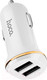 Миниатюра изображения товара Зарядное устройство автомобильное Hoco Z1 Double Ported Car Charger (белый)