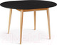 Миниатюра изображения товара Обеденный стол ТехКомПро Арека К1200 / 121764 (бук/черный/подстолье тон 2/ножка 8)