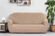 Миниатюра изображения товара Чехол на 3-х местный диван Софатэкс Люкс ПО-6 Венеция без оборки / 01052 (капучино)