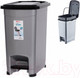 Миниатюра изображения товара Контейнер для мусора Эльфпласт Slim EP557 (10л, серый/черный)