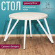 Миниатюра изображения товара Обеденный стол Millwood Женева 2 Л D90 / 90x90x75 (дуб белый Craft/металл белый)