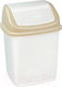 Миниатюра изображения товара Мусорное ведро Эльфпласт Ромашка с перекидным верхом ЕР057 (10л, слоновая кость/бежевый)