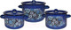 Миниатюра изображения товара Набор кастрюль СтальЭмаль Голубика 1с33