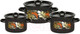 Миниатюра изображения товара Набор кастрюль СтальЭмаль Рябина 1с33