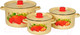Миниатюра изображения товара Набор кастрюль СтальЭмаль Клубника садовая 1с112