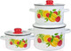 Миниатюра изображения товара Набор кастрюль СтальЭмаль Фрутта 1с144