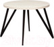 Миниатюра изображения товара Обеденный стол Millwood Женева 2 Л D100 / 100x100x75 (дуб белый Craft/металл черный)