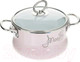 Миниатюра изображения товара Набор кастрюль СтальЭмаль Maestro 8DT135S (розовый)