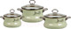 Миниатюра изображения товара Набор кастрюль СтальЭмаль Maestro 8DT135S (салатовый)