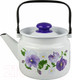 Миниатюра изображения товара Чайник Лысьвенские эмали Анютины глазки С-27104 П2
