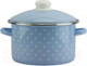 Миниатюра изображения товара Кастрюля Эмаль Горох мелкий-К 04-Б1612/6М (голубой)